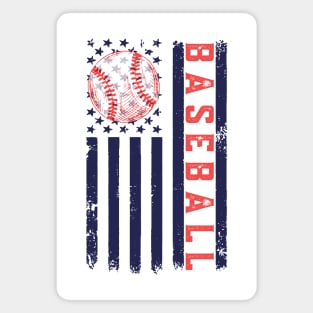 Baseball American Flag Magnet